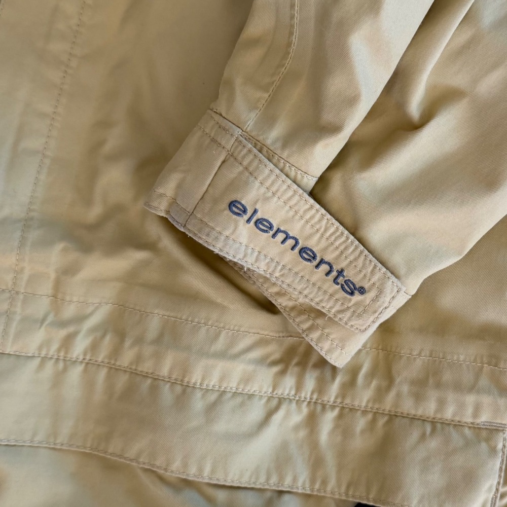 Vintage REI Elements Women XL Pale Yellow Hooded Rain Jacket Mesh Lined - Picture 5 of 15